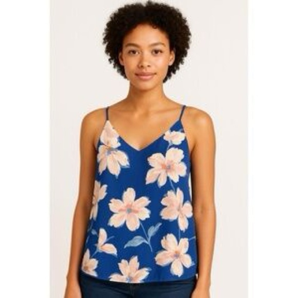 a new day Blue Floral Camisole